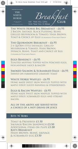 Breakfast - White Horse Quorn