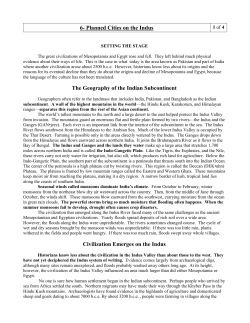 6- Planned Cities on the Indus The Geography of the Indian