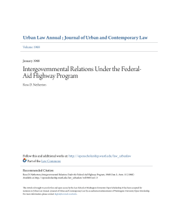 Intergovernmental Relations Under the Federal