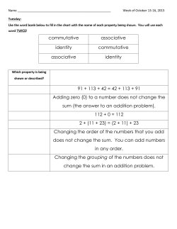 commutative associative identity commutative associative identity 91