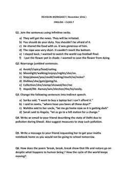 Q1. Join the sentences using Infinitive verbs. a) They will get the