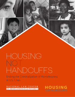 Housing NOT HANDcuffs - National Law Center on Homelessness