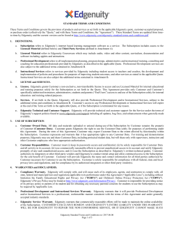 STANDARD TERMS AND CONDITIONS These Terms