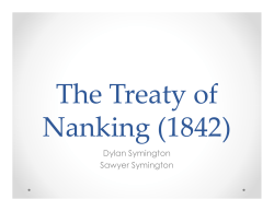 The Treaty of Nanking (1842)