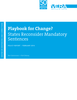 Playbook for Change? States Reconsider Mandatory Sentences