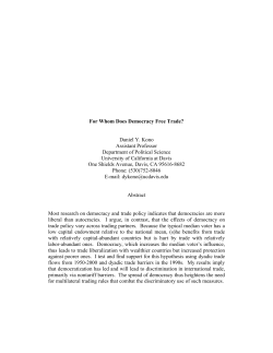 For Whom Does Democracy Free Trade?