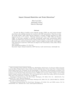 Import Demand Elasticities and Trade Distortions