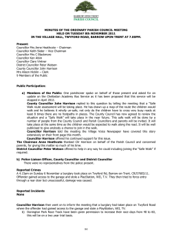 84 MINUTES OF THE ORDINARY PARISH COUNCIL MEETING