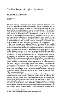 The First Dogma of Logical Negativism