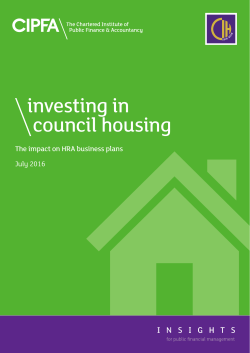 Investing in council housing: the impact on HRA business plans