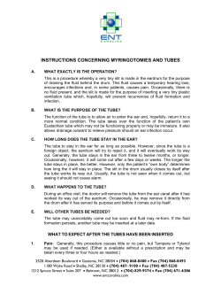 instructions concerning myringotomies and tubes