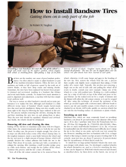 How to Install Bandsaw Tires