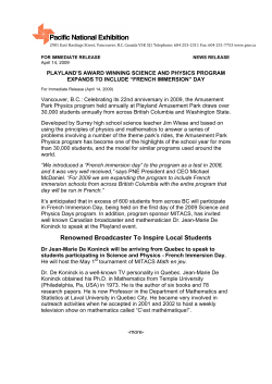 "French Immersion" Day