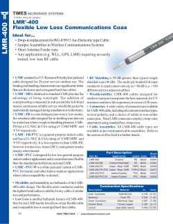 Times Microwave LMR-400 Flexible Low Loss Coaxial Cable