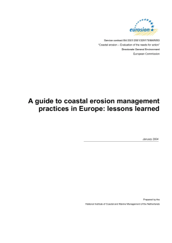 A guide to coastal erosion management practices in Europe