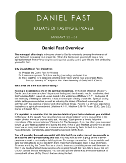 daniel fast - City Church Utah