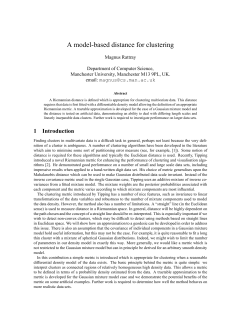 A model-based distance for clustering