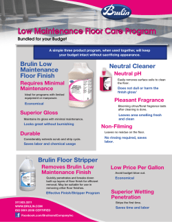 Low Maintenance Floor Care Overview