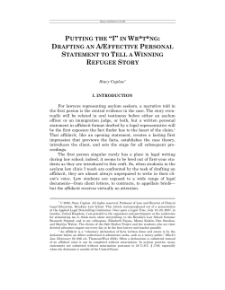 putting the &ldquo;i&rdquo; in wr*t*ng: drafting an a/effective personal