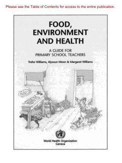 food, environment and health