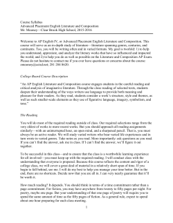 AP English IV - Clear Creek ISD