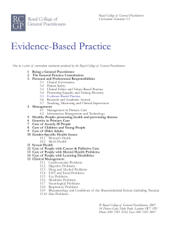 3.5 Evidence based practice