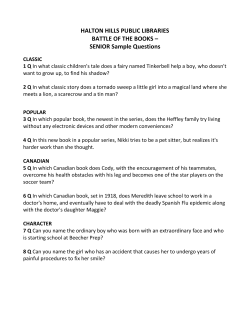 Sample questions for seniors - Halton Hills Public Library