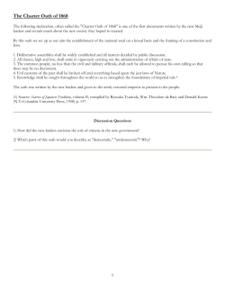 The Charter Oath of 1868