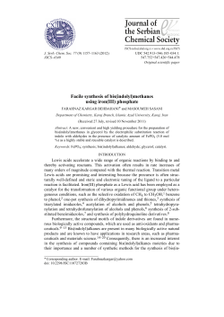 Facile synthesis of bis(indolyl)methanes using iron(III) phosphate