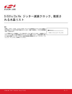 Si531x/2x/6x ジッター減衰クロック、推奨される水晶リスト