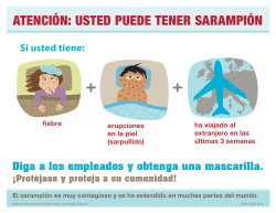 atenci&oacute;n: usted puede tener sarampi&oacute;n