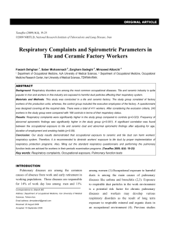 Respiratory Complaints and Spirometric Parameters in Tile and