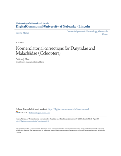 Nomenclatorial corrections for Dasytidae and Malachiidae