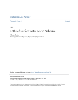 Diffused Surface Water Law in Nebraska