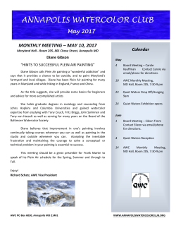 Current Newsletter - Annapolis Watercolor Club