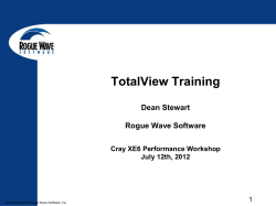 TotalView Training - Prace Training Portal