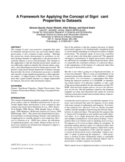 A framework for applying the concept of significant properties to