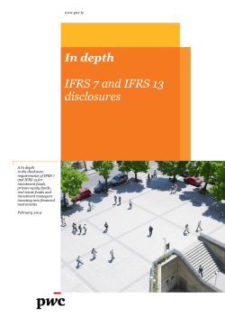 In depth IFRS 7 and IFRS 13 disclosures