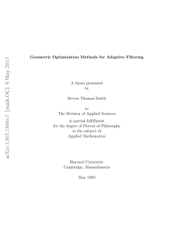 Geometric Optimization Methods for Adaptive Filtering