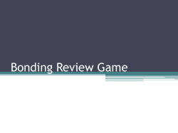 Bonding Review Game