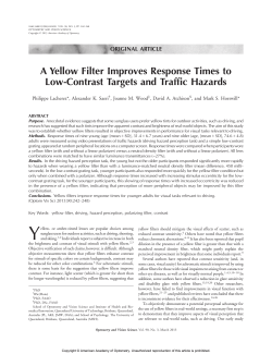 A Yellow Filter Improves Response Times to Low