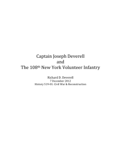 Captain Joseph Deverell and the 108th NYV Infantry