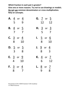 Comparing fractions using concepts