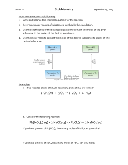 Stoichiometry Handout