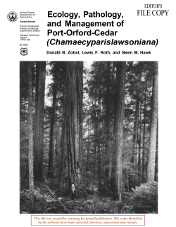 Ecology, Pathology, and Management of Port-Orford