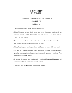 Midterm - University of Guelph