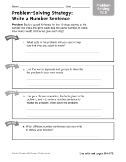 Problem-Solving Strategy: Write a Number Sentence