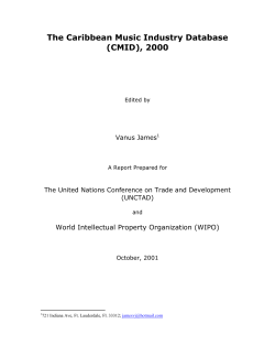 The Caribbean Music Industry Database (CMID), 2000