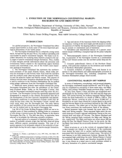 1. Evolution of the Norwegian Continental Margin