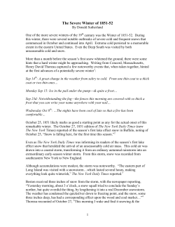 By early December, the Erie Canal was beginning to freeze up near